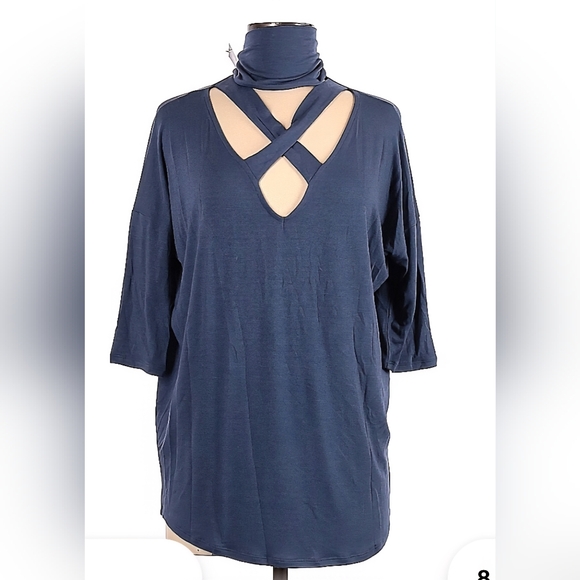 Express Tops - Express Deep Blue Top